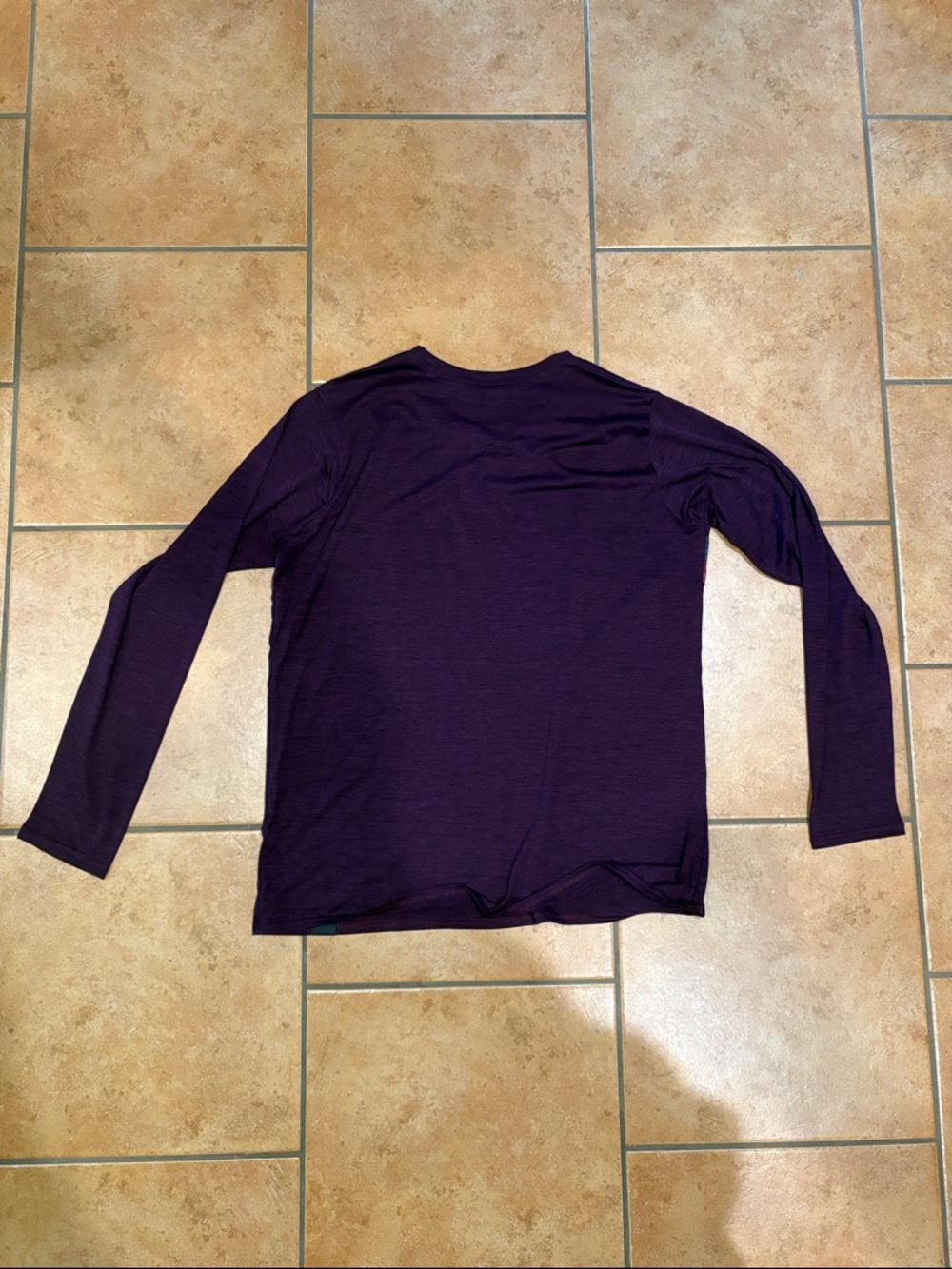Patagonia Women's Long-Sleeve Crew in Deep Plum with Teal and Coral Stripes - Picture 6 of 6